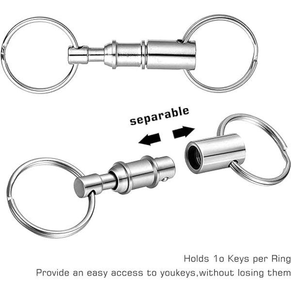 10 stk Avtakbare Nøkkelholdere Nøkkelring Utgivelse Nøkkelring Rask R