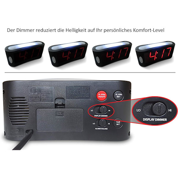 LED Digital Väckarklocka - Morgonväckarklocka för Tunga Sovmorgnar