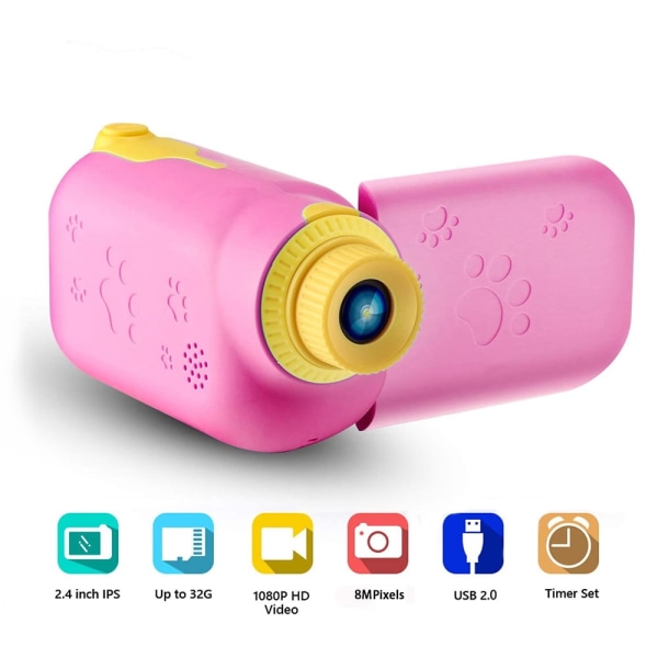 Børnekamera Digitalkamera Genopladeligt legetøjskamera 2,2 tommer LCD S