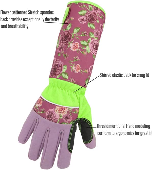 Havearbejds Handsker med Lange Ærmer, Håndledsbeskyttelse, Havearbejde, Beskæring