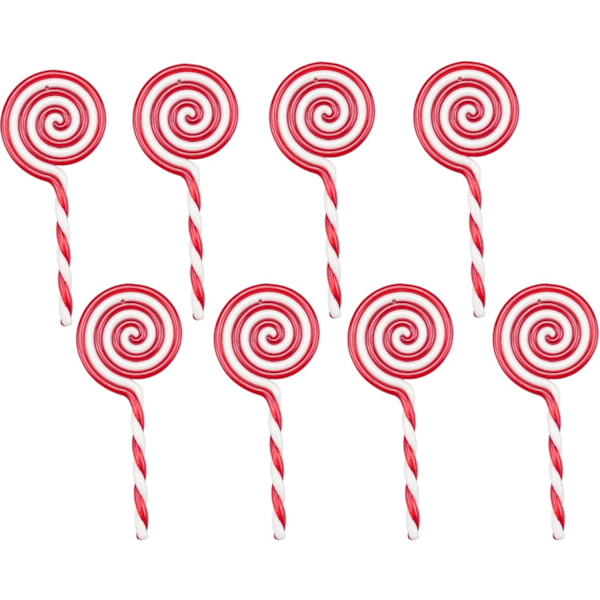 8 stykker julelollipop-pynt, candy cane, julepynt DXGHC