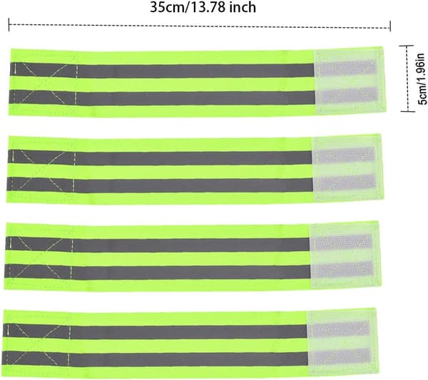 4-pack Reflexband, Hög Synlighet, Reflexankelband