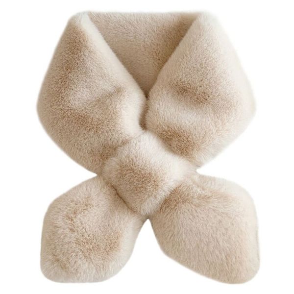 2-delad solid ullhalsduk varm imitation utter kanin päls cro DXGHC