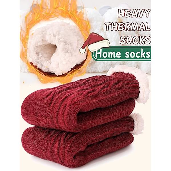 Damtofflor Fluffiga Sockor Fuzzy Mysiga Stuga Varma Vinter Mjuka Tjocka