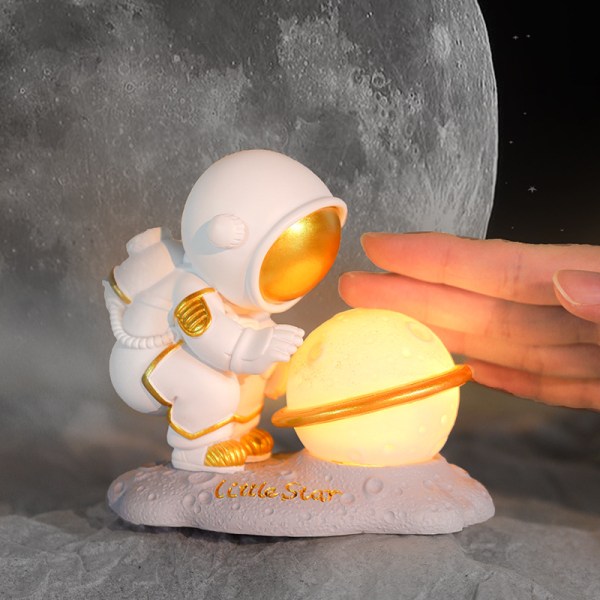 Planet Astronauter Lys Nattelampe INS Soveværelse Sengebord Lampe Cr