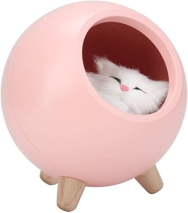 Katt nattlys, bordlampe for kjæledyr