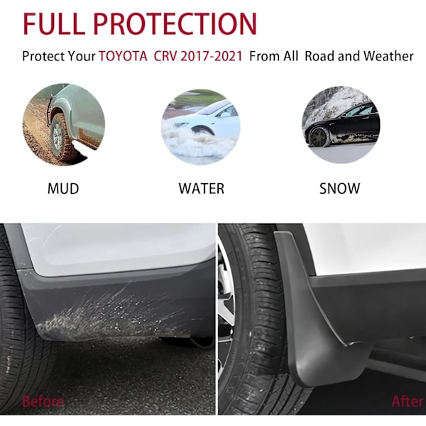 Skvettlapper for Honda CRV CR-V Tilbehør 2017 2018