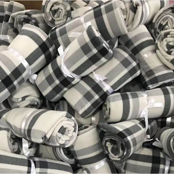 Polar fleece nappekappe tæppe dobbeltlags tykkere tæppe blød