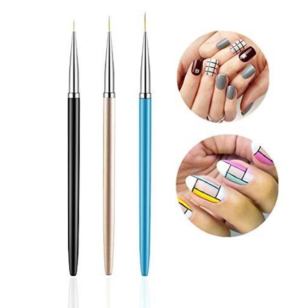 5 Pivot Brushes with 3 Nail Brushes, Nail Design Tools Outline To