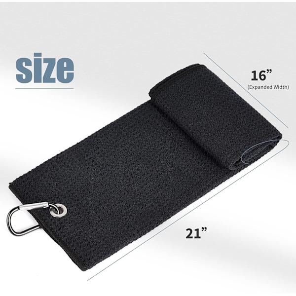 Tri-Ply Mikrofiber Waffle-Mönstrad Golfhandduk - Borstverktygssats med