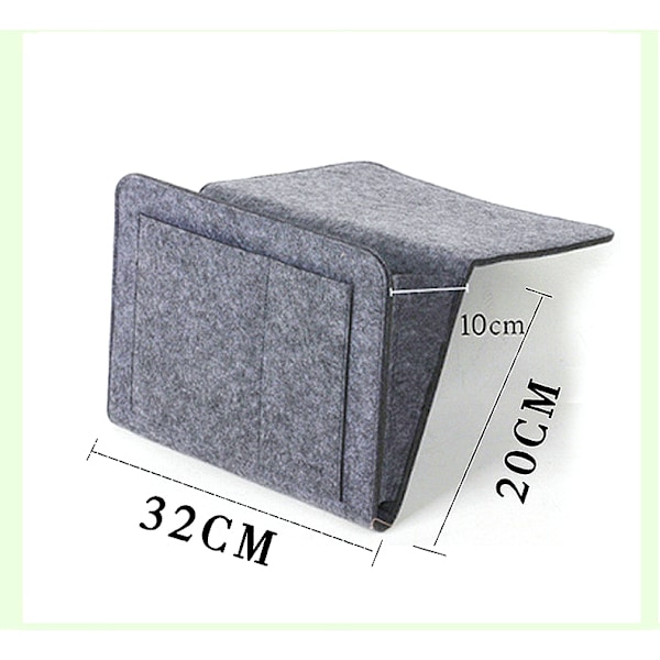 Sengside Felt Opbevaringspose Med Lommer Seng Sofa Skrivebord Hængende Organiser