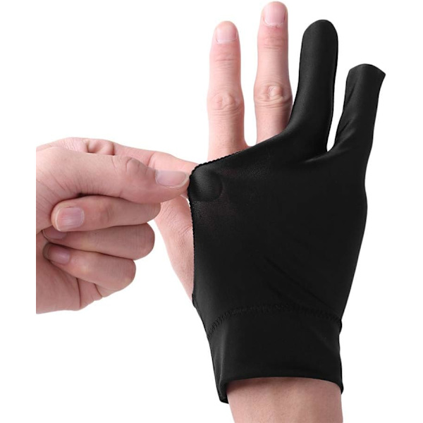 1 pakke sorte to-fingers kunstnerhandsker, brugt til maling, DXGHC