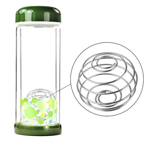2 stk. shaker kop, rustfrit stål fjederkugle, proteinpulver