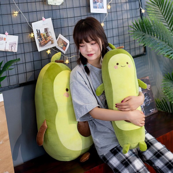 43,3 tum Grön Stor Simulerad Avocado Plysch Leksak Docka Sovande