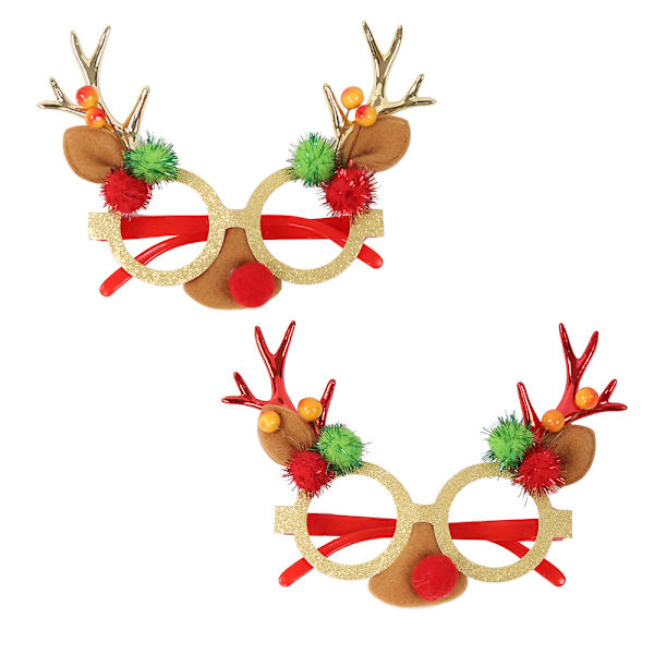 3 stk Julefest Hatter, Stilig Elf Reindeer Antlers Jul Tre C