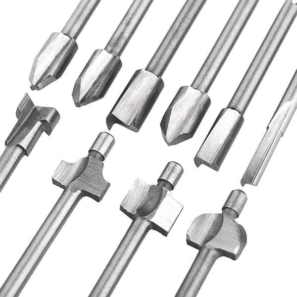 10 stk 3mm 1/8\" Mini Skaft HSS Joiner Router Bits Trebearbeiding DXGHC