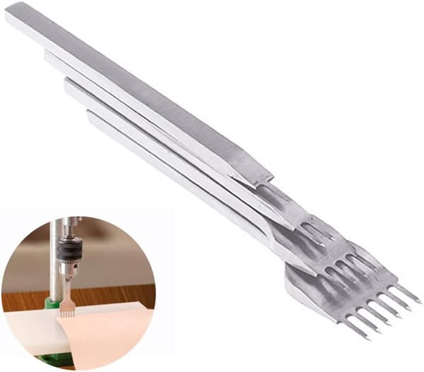 4-pack Läderhålstämplar, 3mm DIY Hålstämpel Läderhantverk