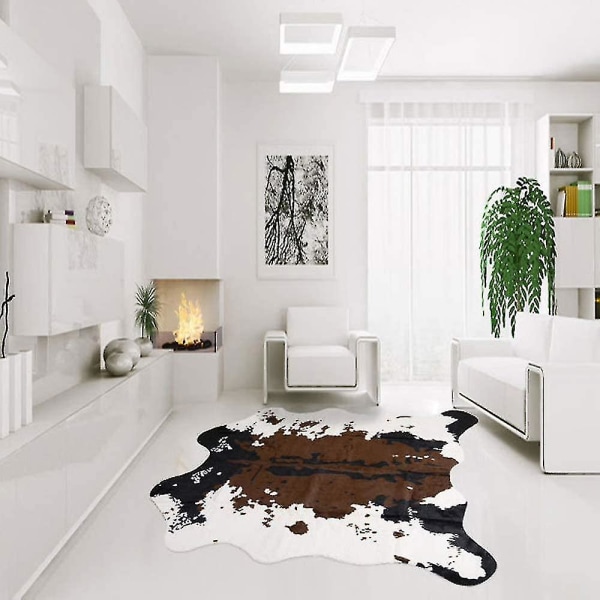 Konstgjord Ko-Skinnmatta, 140 X 160 Cm Söt Djurtryck Faux Cowhi
