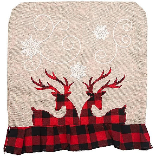 2-pack julmiddagsstolöverdrag, dubbelhjort