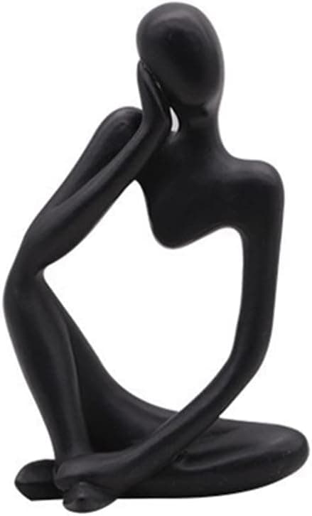 Sæt med 3 Abstrakte Tænker Statuer, Resin Mini Moderne Tænker Stat