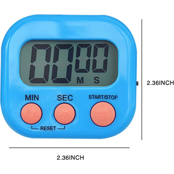 4 Magnetiske Køkken Timere, Magnetisk Timer med Høj Alarm