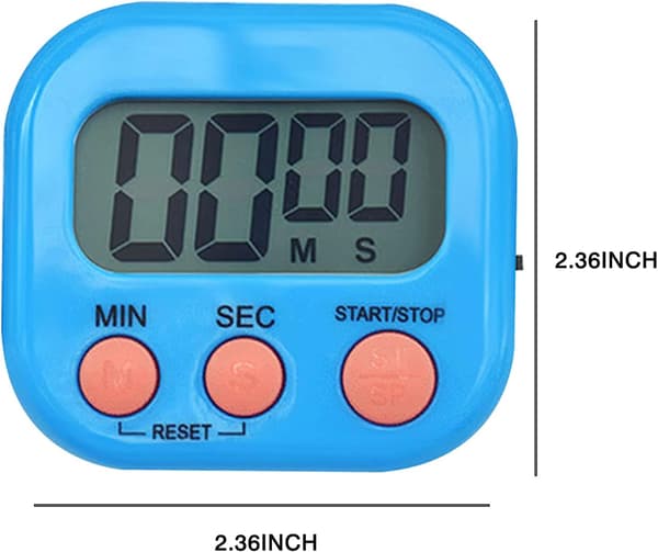 4 stycken magnetiska kökstimer, magnetisk timer med högt alarm