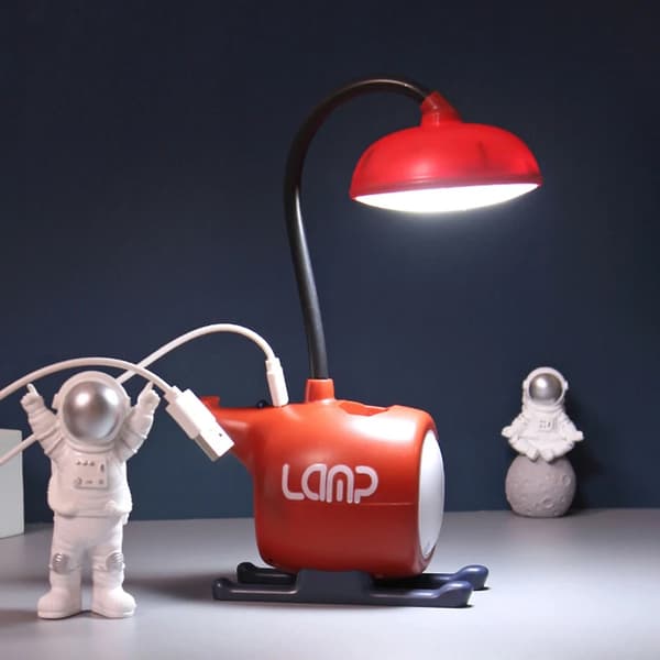 LED skrivebordslampe, tegneserie USB flybriller, skrivebordslampe, studerende d