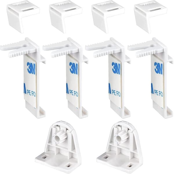 10-pack Blindklämmor Ancable Dubbla Rullgardinsfästen Utan Borrning