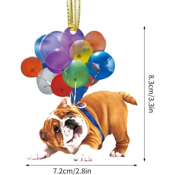 Hengende Hundefigur til Bakkespeil i Bil, Bilpynt med Co DXGHC