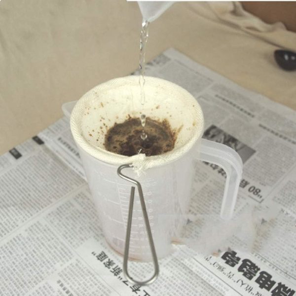2 stk. 4 tommer rustfrit stål håndtag Tabi genanvendelige kaffe- og te-filtre DXGHC