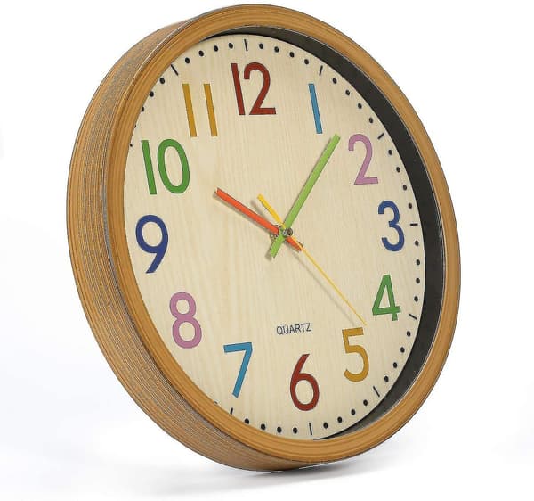 Dww-barnväggklocka, 12 tum/30 cm barnväggklocka DXGHC