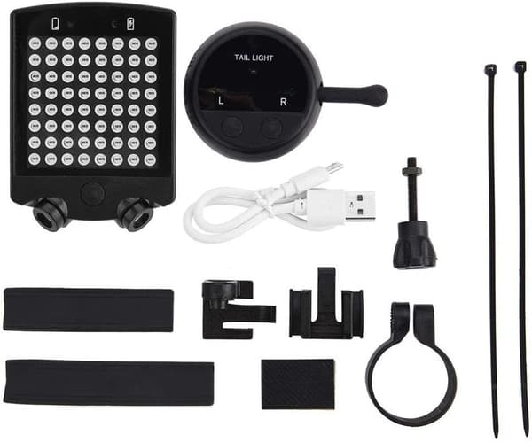 （Sort）Universal Cykellys 64 LED'er Trådløse Blinklys LED