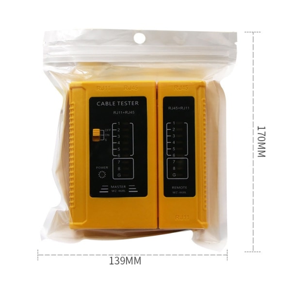 RJ11 RJ45 Kabeltester, nettverkstester kontinuitetstester for tvinnede par