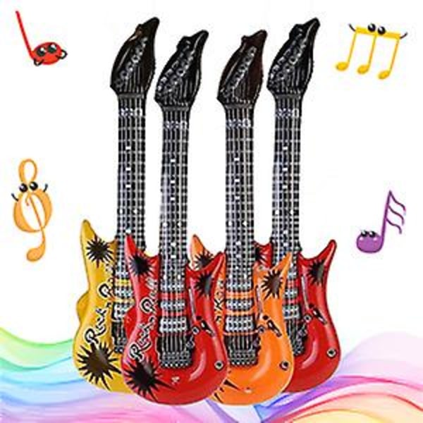 5 st uppblåsbara gitarr saxofon mikrofon ballonger Kul Musi DXGHC