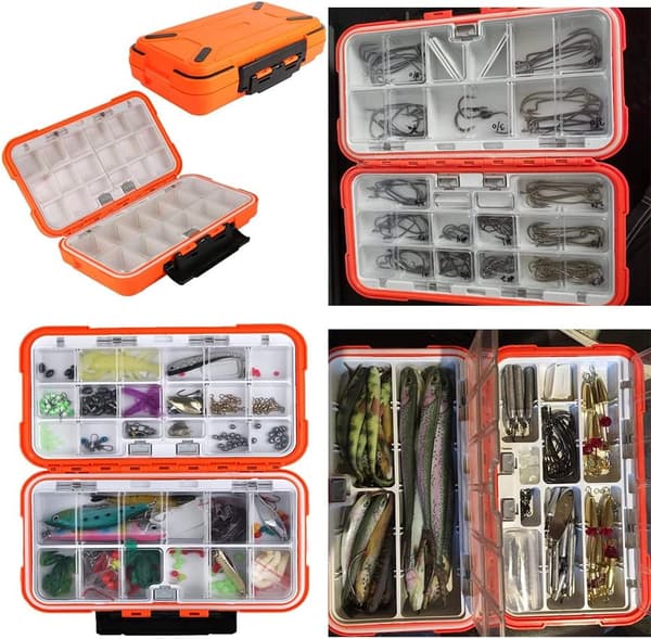 Plast Fiskeutstyrboks - Lokkeboks, Agnsboks, Tilbehørsboks, Mul