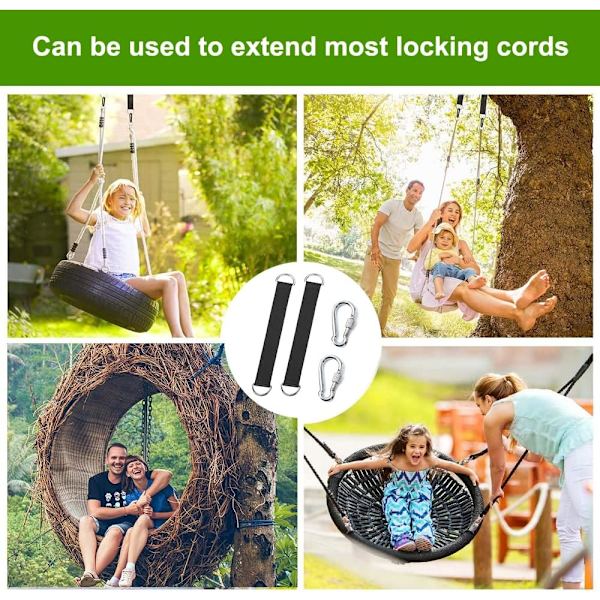 2 stycken trädgungeslingor 29 cm hängmatta slinga trädhängmatta fäste