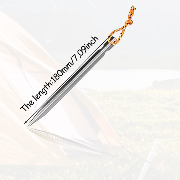 Teltsplinter, Campingsplinter, 12 stk Teltsplinter, Teltsplinter Campingtelt