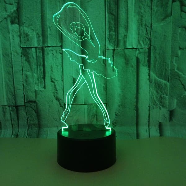 Ballet 3D Lys 7 Farver Touch Lys Stereoskopisk 3D Vision Lys