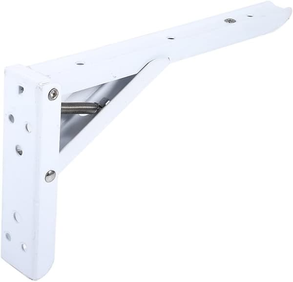 2-pack Vitrinskåpsstöd i vit metall, triangelform, DXGHC