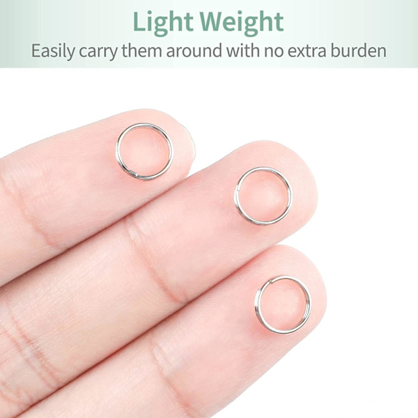 500 kpl 8 mm kaksinkertaiset silmukat jaettu hyppyrenkaat Mini metallirengas Con