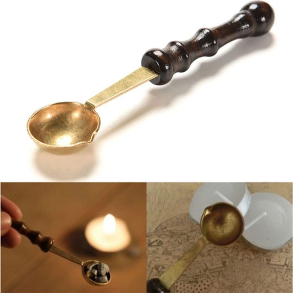 3 lakkspater med lakkforsegling Vintage trehåndtak la