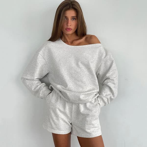 2022 Höst Europeiska och Amerikanska Långärmade Pyjamas Set Lös Spo
