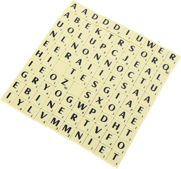 100 stk Træ Scrabble Bogstaver, Scrabble Bogstaver til Håndværk, DIY