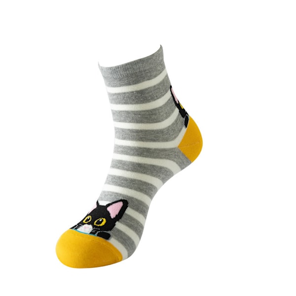 6 Par Damsockor, Medelhöga, Nya Kattmönster, Damsockor