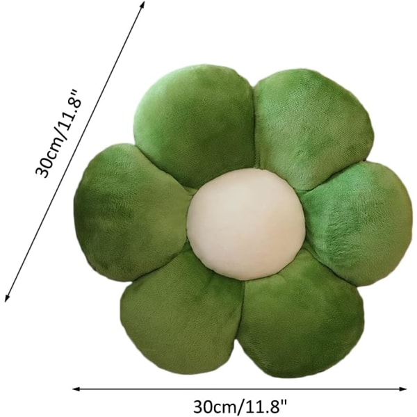 Kukkapellettityynyt, 11.8\", Tummanvihreä, Kukkalattiapehmuste