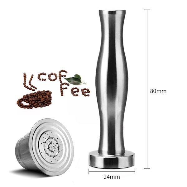 Pulverpress for italiensk kaffe i rustfritt stål, pulverhammer, solid p