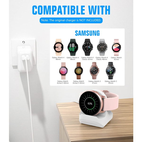 Laddningsställ kompatibel med Samsung Galaxy Watch 4/4 Classic/Ga