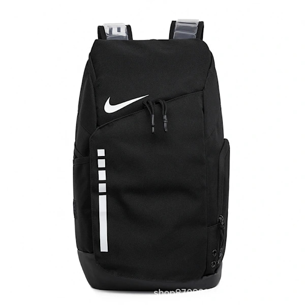 Unisex Nike Elite Pro Basketboll Rygsæk Skole Rygsæk Gym Sport Rejsetaske Laptop Taske Sort Hvid,A