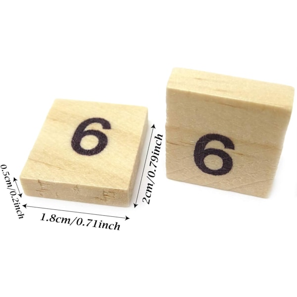 100 kpl Puupalikoita Scrabble-Peliin Numerot ja Symbolit Käsitöihin