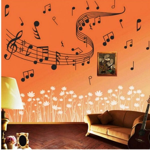 Removable Musical Notes Notation Band Wall Sticker Art Decal Bedr